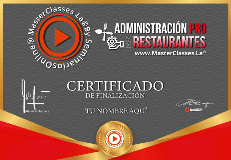 curso administración Pro para restaurantes